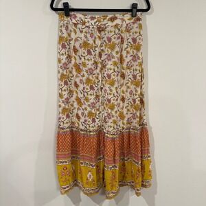 NWT RACHEL ZOE Floral Print Bohemian Midi‎ Maxi Skirt Size Medium